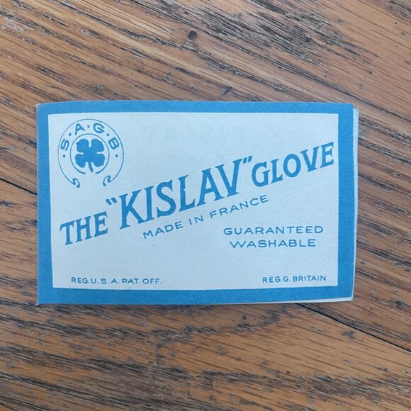 Vintage Kislav Gloves Suede Tan Size 6 11" NWT Made in France - Picture 10 of 11